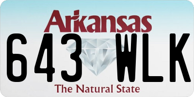 AR license plate 643WLK