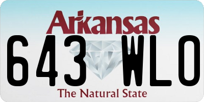 AR license plate 643WLO