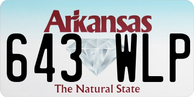AR license plate 643WLP