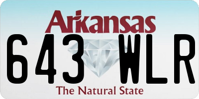 AR license plate 643WLR