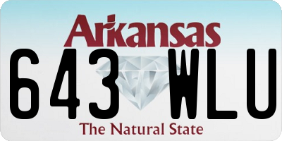 AR license plate 643WLU