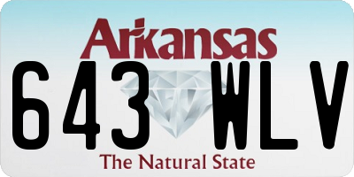 AR license plate 643WLV