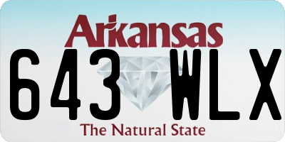 AR license plate 643WLX