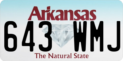 AR license plate 643WMJ