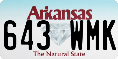 AR license plate 643WMK