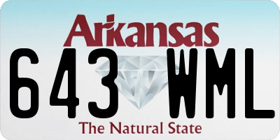 AR license plate 643WML