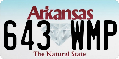 AR license plate 643WMP