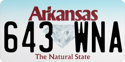 AR license plate 643WNA