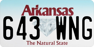 AR license plate 643WNG