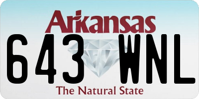 AR license plate 643WNL