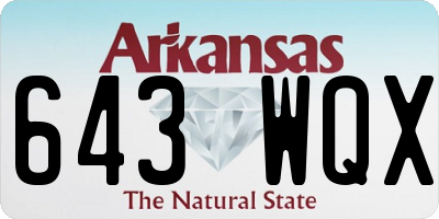 AR license plate 643WQX