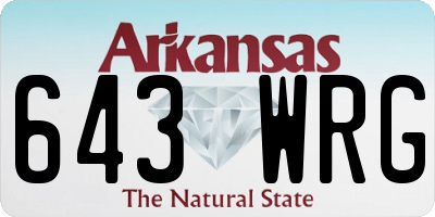 AR license plate 643WRG