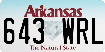 AR license plate 643WRL