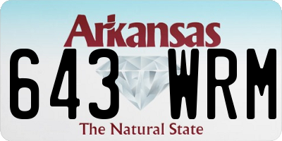 AR license plate 643WRM