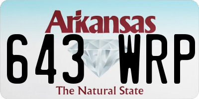 AR license plate 643WRP