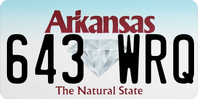 AR license plate 643WRQ