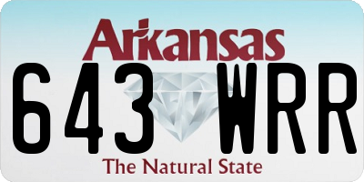 AR license plate 643WRR