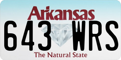 AR license plate 643WRS