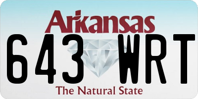 AR license plate 643WRT