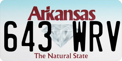AR license plate 643WRV