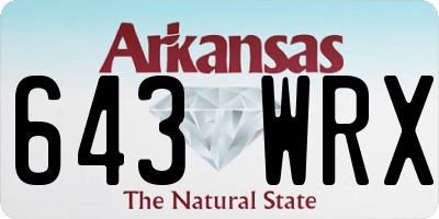 AR license plate 643WRX