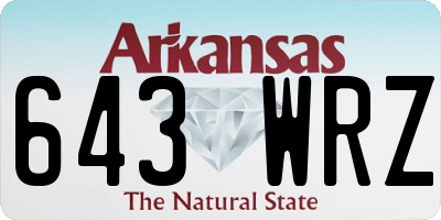 AR license plate 643WRZ