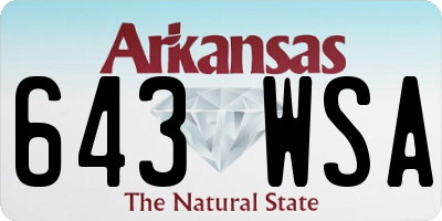 AR license plate 643WSA