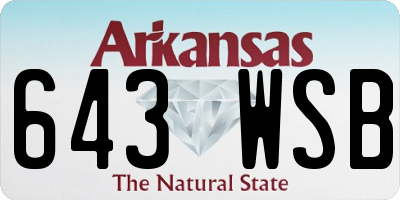 AR license plate 643WSB