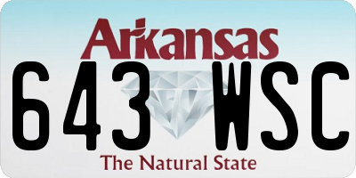 AR license plate 643WSC