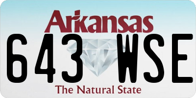 AR license plate 643WSE