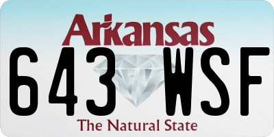 AR license plate 643WSF