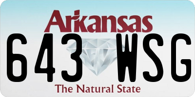 AR license plate 643WSG