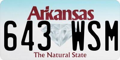 AR license plate 643WSM