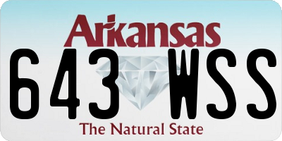 AR license plate 643WSS