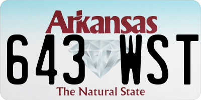 AR license plate 643WST