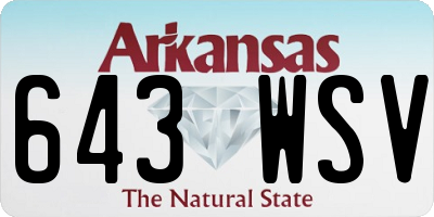 AR license plate 643WSV