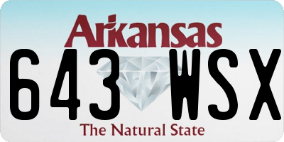 AR license plate 643WSX