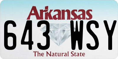 AR license plate 643WSY