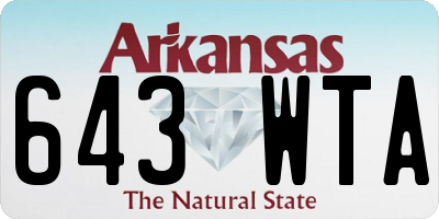 AR license plate 643WTA