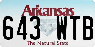 AR license plate 643WTB