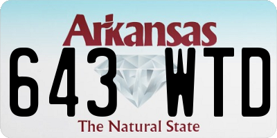AR license plate 643WTD