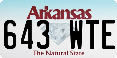 AR license plate 643WTE
