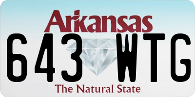 AR license plate 643WTG
