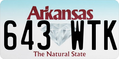 AR license plate 643WTK