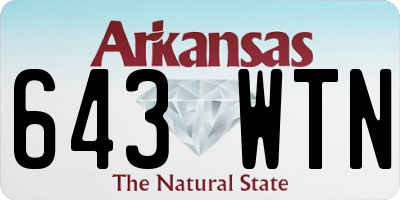 AR license plate 643WTN