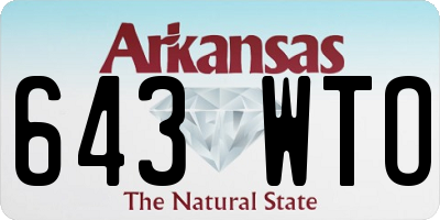 AR license plate 643WTO