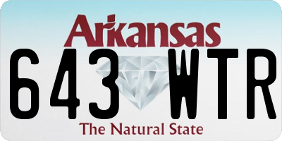 AR license plate 643WTR
