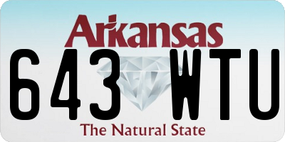 AR license plate 643WTU