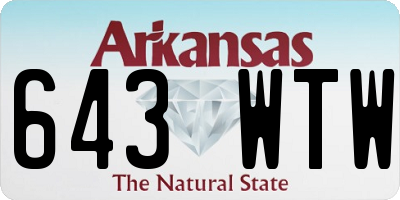 AR license plate 643WTW