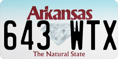 AR license plate 643WTX